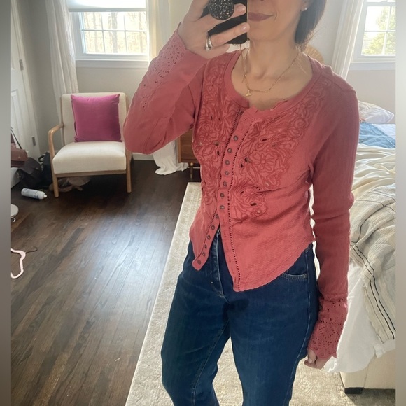 Free People Sidelines Top in Rose Smoke - Picture 7 of 13